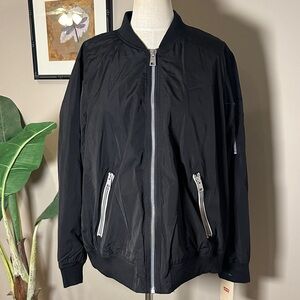 Levi's Black Bomber Jacket with Silver Accents